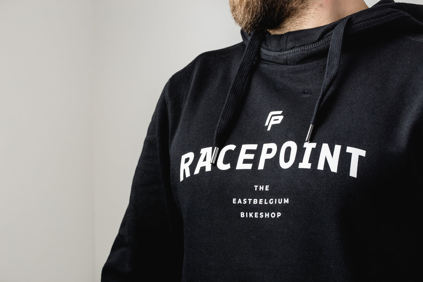 Racepoint Hoodie Men - Black and white